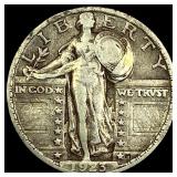 1923-S Silver Standing Liberty Quarter NEARLY UNCI