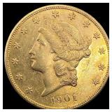 1901-S Liberty Head $20 Double Eagle Gold CHOICE B