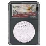 2021 Silver Eagle NGC MS70 Heraldic Eagle T-1