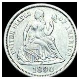 1890 Seated Liberty Dime CLOSELY UNCIRCULATED