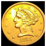 1855-O $3 Gold Piece