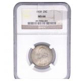1939 Washington Silver Quarter NGC MS66