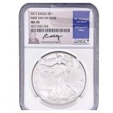 2017 Silver Eagle NGC MS70 Fisrt Day of Issue