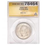 1936 Cleveland Half Dollar ANACS MS61