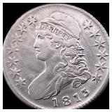 1813 Capped Bust Half Dollar NEARLY  UNCIRCULATED