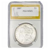 1887 Morgan Silver Dollar PGA MS65