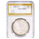 1882-CC Morgan Silver Dollar PGA MS65
