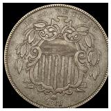 1868 Shield Nickel NEARLY UNCIRCULATED