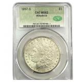 1897-S Morgan Silver Dollar CAC MS62