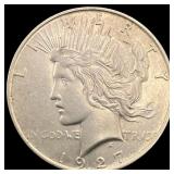 1927-D Silver Peace Dollar CHOICE AU