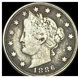 1886 Liberty Head Nickel LIGHTLY CIRCULATED