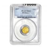 1917 McKinley Rare Gold Dollar PCGS MS62