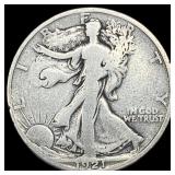 1921-S Silver Walking Liberty Half Dollar NICELY C