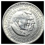 1953-S Silver Half Dollar Booker T. Washington/Car