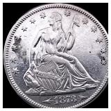 1873 Arrows Seated Liberty Half Dollar NEARLY  UN