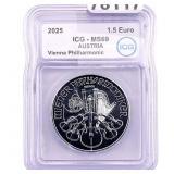 2025 Austria Silver 1.5 Euro-Vienna Philharmonic