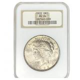 1922 Silver Peace Dollar NGC MS64