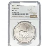 2024 South Africa 1oz SIlver Krugerrand NGC MS69