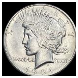 1921 Silver Peace Dollar CHOICE AU