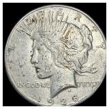 1928 Silver Peace Dollar NEARLY UNCIRCULATED