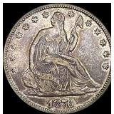 1876 Seated Liberty Half Dollar NEARLY  UNCIRCULA