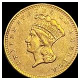 1856 Gold $1 Indian Head Type 2 HIGH GRADE