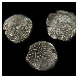 [3 Coins]Pratihara 780-980 AD Silver Drachm NEARL
