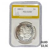 1884-S Morgan Silver Dollar PGA AU58