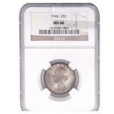 1946 Washington Silver Quarter NGC MS66
