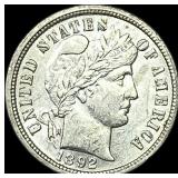 1892-O Silver Barber Dime CHOICE AU