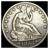 1853-O Silver Seated Liberty Half Dollar LIGHTLY C