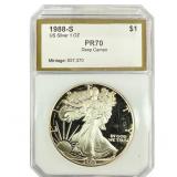 1988-S Silver Eagle PCI PR70