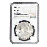 1898 Morgan Silver Dollar NGC MS62