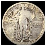 1917-S Type 1 Silver Standing Liberty Quarter LIGH