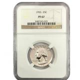1955 Washington Silver Quarter NGC PF67