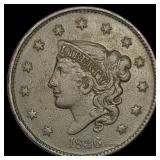 1836 Coronet Head Large Cent NEARLY UNCIRCULATED