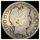 1901-S Silver Barber Half Dollar NICELY  CIRCULAT