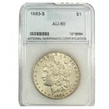 1883-S Morgan Silver Dollar NNC AU50