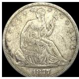 1877 Seated Liberty Half Dollar LIGHTLY CIRCULATED