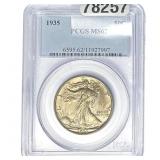 1935 Walking Liberty Half Dollar PCGS MS62