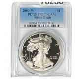 2003-W Silver Eagle PCGS PR70 DCAM
