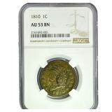 1810 Classic Head Large Cent NGC AU53 BN