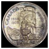 1958 Silver Canadian Dollar British Columbia CHOIC