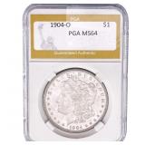 1904-O Morgan Silver Dollar PGA MS64