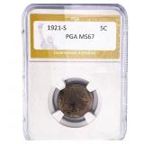 1921-S Buffalo Nickel PGA MS67