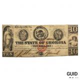 1863 $10 State of Georgia Note