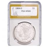 1904-O Morgan Silver Dollar PGA MS66