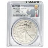 2023-W Silver Eagle PCGS MS70 Donald Trump