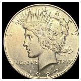 1927-S Silver Peace Dollar CHOICE AU