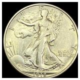 1918 Walking Liberty Half Dollar ABOUT UNCIRCULATE